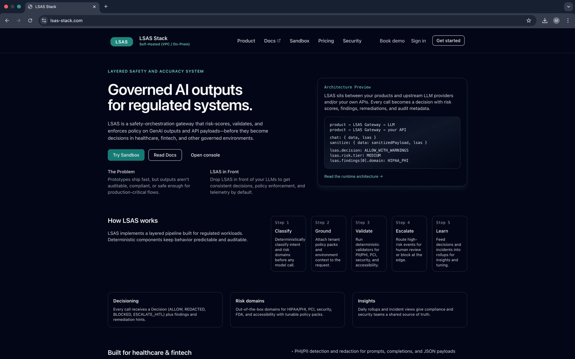 Clinical AI execution boundary